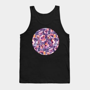 May Afternoon - a watercolor floral in purple and peach Tank Top